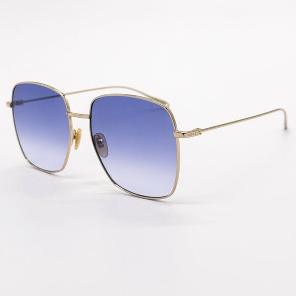 NEW GUCCI SUNGLASSES GG1031S 004 GOLD/BLUE WOMEN EYEWEAR GUCCI PLUS EARRINGS main image 6